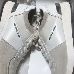 Optic white Micheal Kors tennis shoes